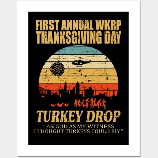 thanksgiving wkrp turkey drop Posters and Art